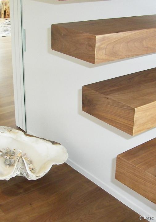Floating Staircases - Floating wood staircase