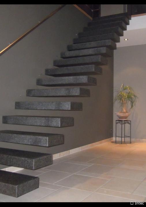 Floating Staircases - Floating stone staircase
